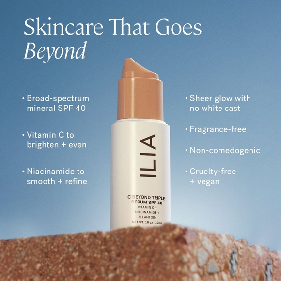 Ilia C Beyond Triple Serum Broad Spectrum SPF 40 Sunscreen Tone 1 - Picture 6 of 9